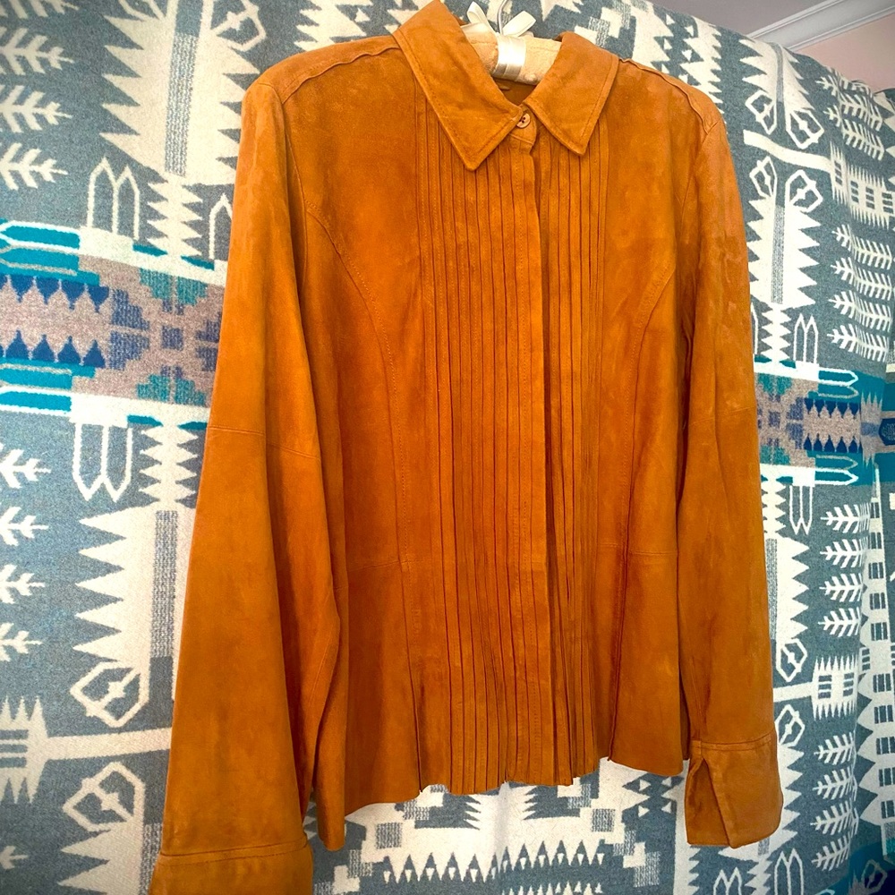 J. JILL 🍁 Brown Sueded Top In Size S